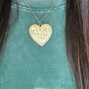 Vintage Gold Heart “Love” Pendant charm